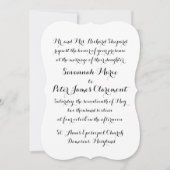 Kalligrafie Script bruiloft uitnodiging (Voorkant)