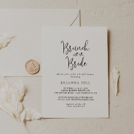 Kalligrafie Script Brunch met de bruidsdouche Kaart