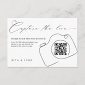 Kalligrafie Script Capture The Love QR-code Informatiekaartje (Voorkant)