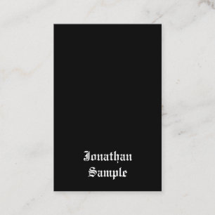 Kalligrafie Script Classic Zwart Wit Retro Look Visitekaartje