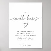 Kalligrafie Script Deze kaars brandt bruiloft teke Poster (Voorkant)