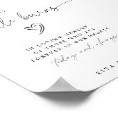 Kalligrafie Script Deze kaars brandt bruiloft teke Poster (Hoek)