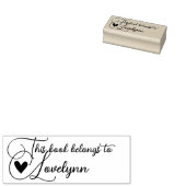 Kalligrafie Script Dit boek behoort tot Bookplate Rubberstempel (Gestempeld)