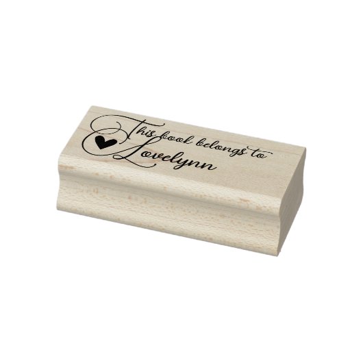 Kalligrafie Script Dit boek behoort tot Bookplate Rubberstempel (Stempel)