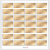 Kalligrafie Script DIY Gast Adres Faux Gold Sticker (Vel)