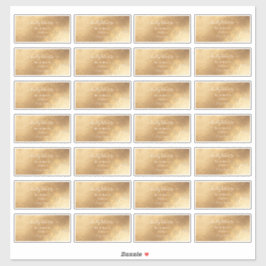 Kalligrafie Script DIY Gast Adres Faux Gold Sticker