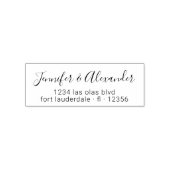 Kalligrafie Script Elegant Bruiloft Retouradres Zelfinktende Stempel (Design)