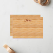 Kalligrafie Script Elegant Sjabloon Bruin Hout (Voorkant / Achterkant in situ)