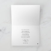 Kalligrafie script elegante 2 foto bruiloft bedankkaart (Binnen)