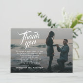 Kalligrafie Script Engagement Party Dank je Kaart (Staand voorkant)