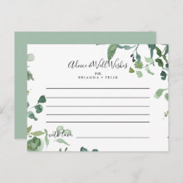 Kalligrafie Script Foliage Bruiloft Advies Kaart