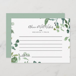 Kalligrafie Script Foliage Bruiloft Advies Kaart