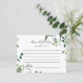 Kalligrafie Script Foliage Bruiloft Advies Kaart (Staand voorkant)