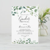 Kalligrafie Script Foliage Geslacht Onthullen Part Kaart (Staand voorkant)