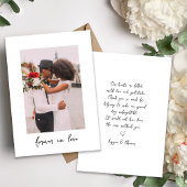 Kalligrafie Script Forever in Love Wedding Bedankkaart