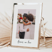 Kalligrafie Script Forever in Love Wedding Bedankkaart