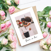 Kalligrafie Script Forever in Love Wedding Bedankkaart