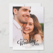 Kalligrafie Script Foto Bruiloft Save The Date (Voorkant)