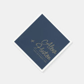 Kalligrafie Script gepersonaliseerde bruiloft repe Servet (Hoek)