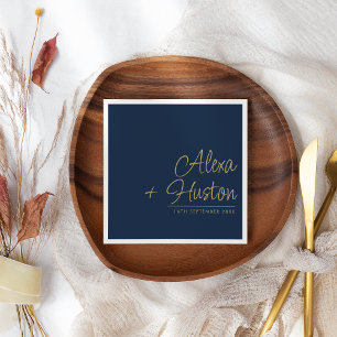 Kalligrafie Script gepersonaliseerde bruiloft repe Servet