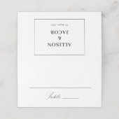 kalligrafie script Gevouwen bruiloft Plaatskaartje (Buitenkant ongevouwen)