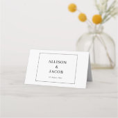 kalligrafie script Gevouwen bruiloft Plaatskaartje (Achterkant)