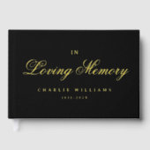 Kalligrafie script in liefdevolle herinnering begr gastenboek (Voorkant)