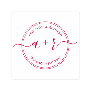 Kalligrafie Script Initialen Bruiloft Opslaan De D Zelfinktende Stempel