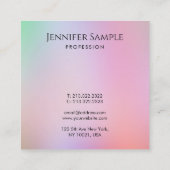 Kalligrafie Script Kleurrijke Sjabloon Stijlvol Vierkante Visitekaartje (Achterkant)