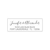 Kalligrafie Script Modern Bruiloft Retouradres Zelfinktende Stempel (Design)