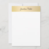 Kalligrafie Script Modern Trendy Goud Elegant Notitiekaartje (Voorkant)