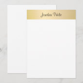 Kalligrafie Script Modern Trendy Goud Elegant Notitiekaartje (Voorkant / Achterkant)