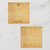 Kalligrafie Script Monogram Oud uiterlijk geperson Notitiekaartje (Voorkant / Achterkant)