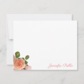 Kalligrafie Script Naam Waterverf Rozen Sjabloon (Voorkant)