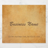 Kalligrafie Script Oud Papier Kijk Elegant Sjabloo Bier Etiket (Enkel label)