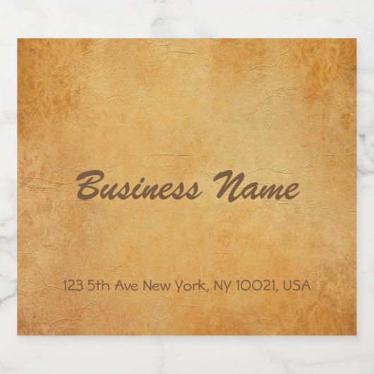 Kalligrafie Script Oud Papier Kijk Elegant Sjabloo Bier Etiket (Enkel label)