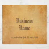 Kalligrafie Script Oude Stijl Papier Kijk Sjabloon Bier Etiket (Enkel label)