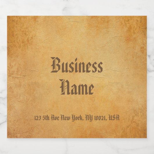 Kalligrafie Script Oude Stijl Papier Kijk Sjabloon Bier Etiket (Enkel label)