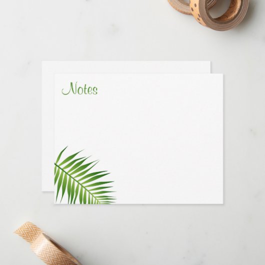 Kalligrafie Script Palm laat Sjabloon Natuur (Voorkant / Achterkant in situ)