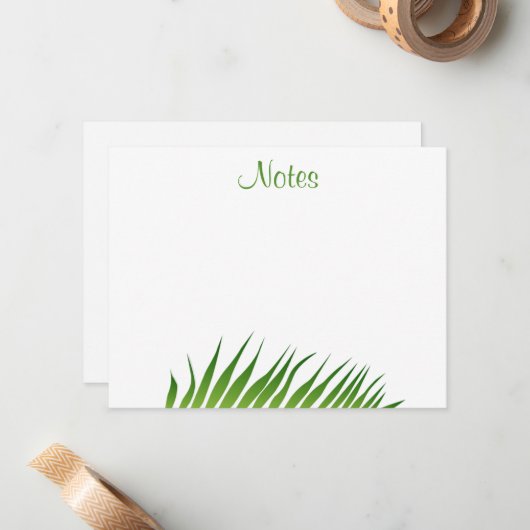 Kalligrafie Script Palm Leaves Sjabloon Floral (Voorkant / Achterkant in situ)