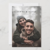 Kalligrafie Script Photo Save the Date Kaart (Achterkant)