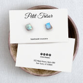 Kalligrafie Script Plain White Earring Display Visitekaartje