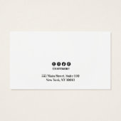 Kalligrafie Script Plain White Earring Display Visitekaartje (Achterkant)