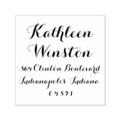 Kalligrafie Script Return Address Stamp Zelfinktende Stempel (Design)
