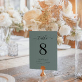 Kalligrafie Script Sage Green Color Wedding Kaart