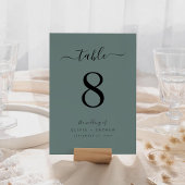Kalligrafie Script Sage Green Color Wedding Kaart