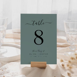  Kalligrafie Script Sage Green Color Wedding Kaart