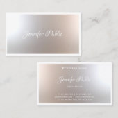 Kalligrafie Script Schoonheidssalon Sjabloon Elega Visitekaartje (Voorkant / Achterkant)