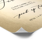 Kalligrafie-script shuttle Service Weddenschap Poster (Hoek)