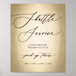 Kalligrafie-script shuttle Service Weddenschap Poster